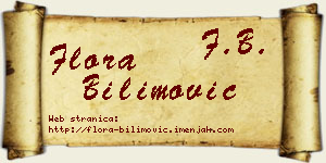Flora Bilimović vizit kartica